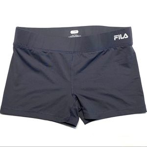 FILA Spandex Athletic Shorts Navy Blue Size Large